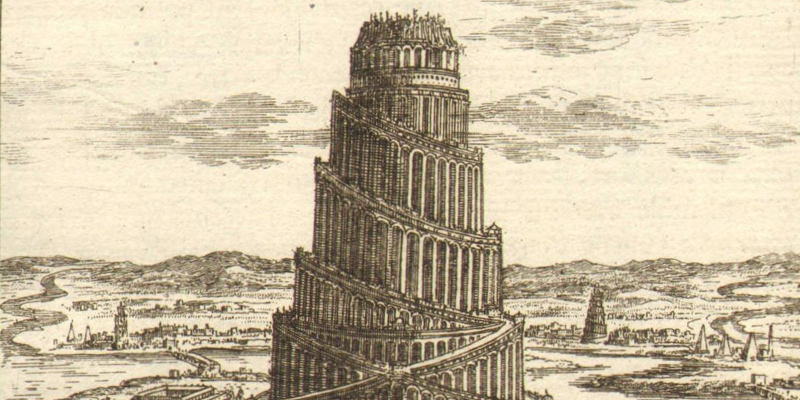 Impresión de un artista de la Torre de Babel